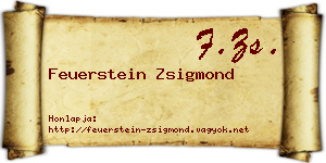Feuerstein Zsigmond névjegykártya