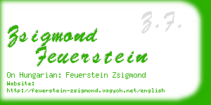 zsigmond feuerstein business card